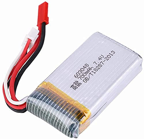 YUNIQUE GREEN-CLEAN-POWER - Batterie LiPo Rechargeable 7.4V 700mAh pour Drone MJX X600 | Adaptée pour Drones, Quadricoptères | Légère et Puissante | 55 x 30 x 14 mm - 52 g | Argent