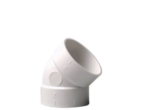 Elbow 45° for Central Vacuum Cleaner Tube System 2 inches