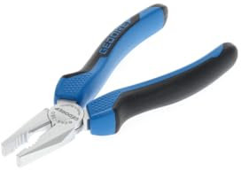 GEDORE Pinza Universale Professionale, Pinza Universale Multifunzione, Taglienti Lunghi, Impugnatura Bicomponente, Modello europeo, Lunga 160 mm, 8245-160 JC