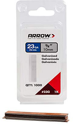 Arrow 23 G10–1 K Arrow 3/8 Pin Nail, 1000Stk