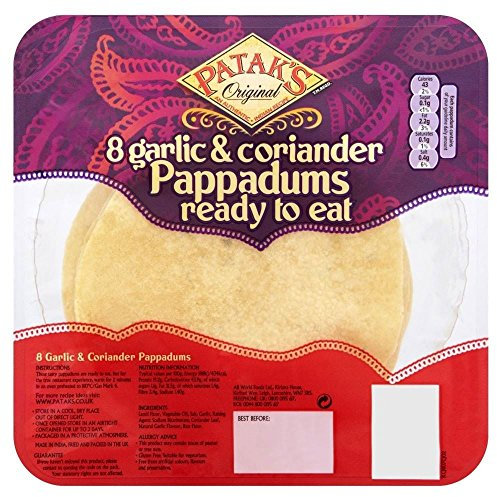 Patak's Aglio E Coriandolo Pronto Da Mangiare Pappadums (8)