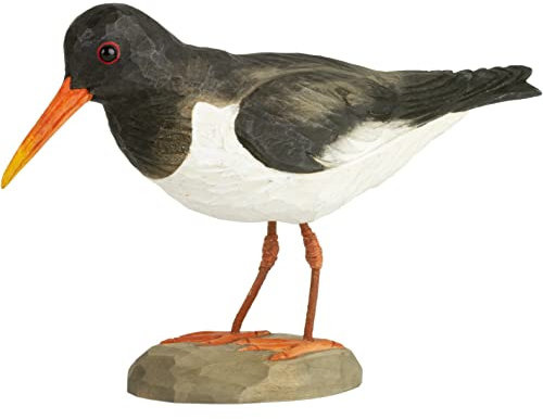 WILDLIFEGARDEN Wildlife Garden WG459 DecoBird Austernfischer - Handgeschnitzter Dekorative Vogel aus Holz - Große Europäische Vögel