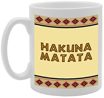 MG830 Taza de cerámica inspirada en el Rey León Hakuna Matata