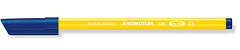 Staedtler 326-1 Fasermaler Noris Club, circa 1.0 mm, auswaschbar, 10 Stück im Kartonetui, gelb