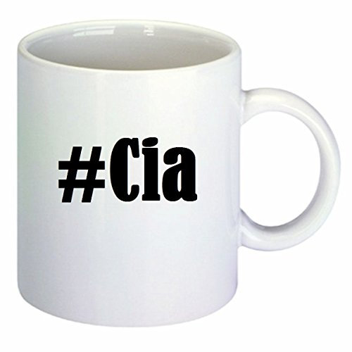 Kaffeetasse #Cia Hashtag Raute Keramik Höhe 9,5cm ? 8cm in Weiß