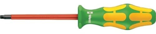 Wera 05004780001 Kraftform Plus VDE 168i Square Socket Insulated Screwdriver, #1 Head, 3-1/8 Blade Length
