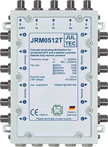 JULTEC JRM0512T Multischalter 12 Teilnehmer Receivergespeist (ohne Strom, Stromanschluss)