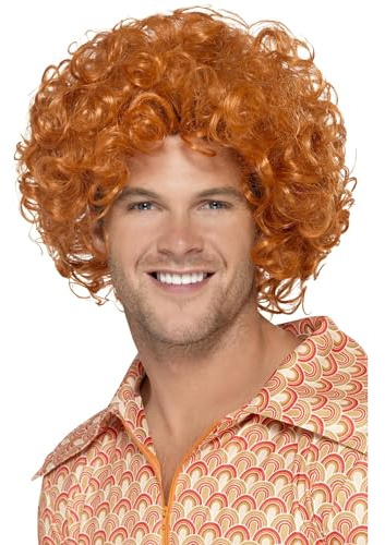 Smiffys Afro Dauerwellen Perücke, Rotblond Halloween