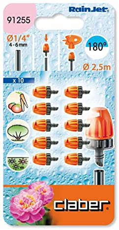 Claber 91255 180° Micro Sprinklers. Pack of 10