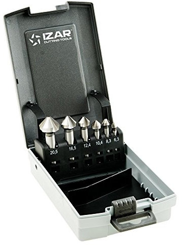 Izar 40515 Avellanador Set Mango Cilíndrico 3Z 90°, HSSE 5% Co, 2575, DIN 335 C