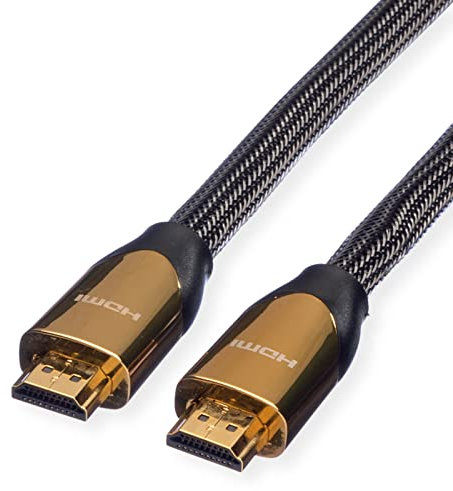 ROLINE 4K PREMIUM HDMI Ultra HD Kabel mit Ethernet, ST/ST, schwarz, 1 m