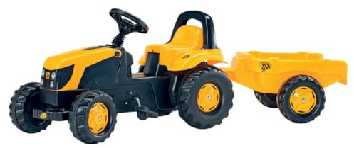 Rolly Toys rollyKid JBC Trettraktor mit Anhänger (für Kinder von 2,5 bis 5 Jahren, Heckkupplung) 012619