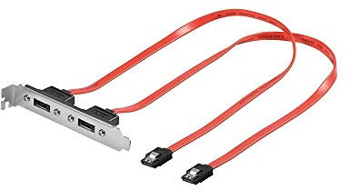 Wentronic (eSATA II 300 auf 2x eSATA Buchse) silber