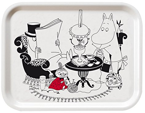 Moomin 101 – 28 Papa Reading Tablett Holz, Mehrfarbig, 27 x 20 x 1,5 cm