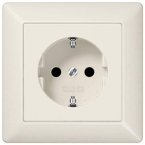 Jung 1520 N Schuko Steckdose 16 A 250 V ohne Befestigungskrallen Serie AS 500 weiß