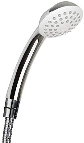 TATAY Kit Alcachofa Ducha Pacific con Soporte y Manguera 1.7M, 6.5 cm de Diámetro, de ABS, 1 posición, Sistema de Ahorro de Agua y Antical, Fácil Limpieza, Cromado