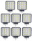BRIGHTUM 48W 4.3 faro da lavoro a LED proiettore anabbagliante fendinebbia luce anteriore e posteriore per autoveicoli fuoristrada barche trattori camion veicoli industriali 12V 24V (8 pezzi)