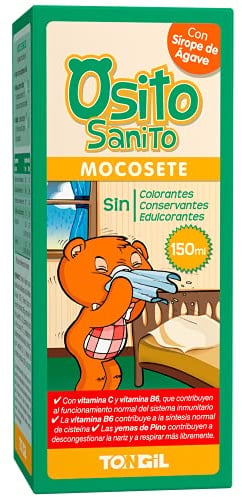 Osito Sanito Mocosete, Jarabe Infantil, Tongil, 150 ml | Pino, Malvavisco, Romero y Vitaminas, Fórmula Infantil sin Azúcar, Tos, Mucosidad y Confort Respiratorio