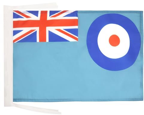 AZ FLAG - Flagge Britischer Royal Air Force - 45x30 cm Mit Kordel - Luftstreitkräfte Des Vereinigten Königreichs Fahne 30 x 45 Cm - Flaggen