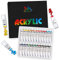 Coffret peinture acrylique – 24 Tubes de 12 ml – Peinture à l’eau Idéale pour tous les Supports – Adapté à la Pâte à Sel, à la Peinture sur Toile et sur Plastique - MozArt Supplies