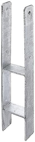 Alberts 213831 H-Pfostenträger | feuerverzinkt | lichte Breite 101 mm | Gesamthöhe 600 mm | Materialstärke 6 mm
