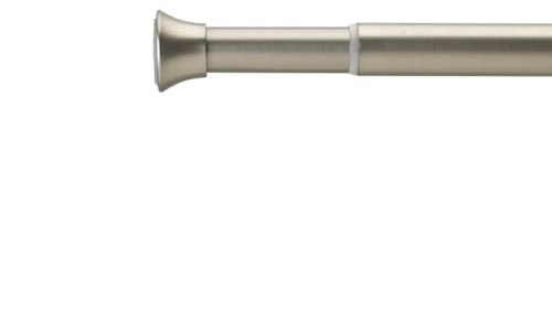 Umbra 244923-410-REM Chroma Spannstange – Verstellbare Gardinenstange für Gardinen und transparente Vorhänge, 91,4 bis 137,2 cm, Nickel