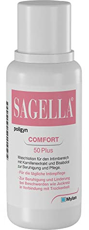 SAGELLA poligyn - Comfort 50 Plus: Intimwaschlotion mit Kamillenextrakt und Bisabolol, Intimpflege ab der Menopause, 250 ml