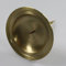 Kerzenstecker, Kranzteller Gold Messing Matt Innen Durchmesser 5 cm, Außen Durchmesser 7 cm, mit abschraubbaren Dorn