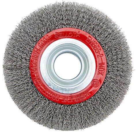 Bellota 50810-15025l - Cepillo industrial circular de acero inoxidable, 25 mm longitud y diámetro de 150 mm, eliminar óxidos, pinturas y rebabas