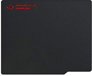 Asus ROG Whetstone Gaming Mousepad (rutschfest, rollbar, wasserresistent, für optische und Lasersensoren) schwarz/rot
