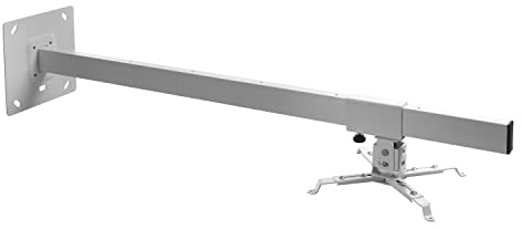 celexon universal Beamer-Wandhalterung MultiCel WM1000 weiß | neigbarer & schwenkbarer Projektor-Halter mit flexibel einstellbaren Wandabstand bis max. 100 cm | Tragkraft max. 15Kg