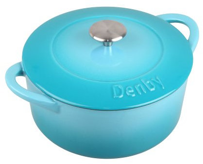 Denby Azure Cast Iron 22 cm 3 Litre Round Casserole