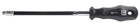 SW-Stahl 02090L Multidreher 1/4 Zoll, Flexibler Schraubendreher | Vierkant arretierbar - 260 mm Länge - Biegsame Welle für schwer zugängliche Stellen - Robustes Werkstatt-Werkzeug