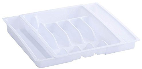 Zeller Besteckkasten, 29 - 50 x 38 x 6,5 cm, weiß