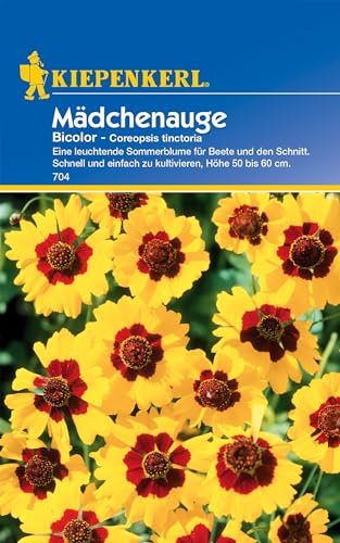 Kiepenkerl Mädchenaugensamen Bicolor 704 für 80 Pflanzen – leuchtende Sommerblume für Beete und den Schnitt - Höhe 50 bis 60 cm - Blumensamen, Blumenwiese Samen, Saatgut