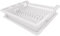 White Hobby Medium Plastic Dish Drainer Plate and Cutlery Rack with Drip Tray by Hobby