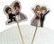 Verschiedene Cute Hochzeit Paare/Erstkommunion Designs Cupcake Topper, die von 12 Wedding Couple