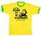 Coole Fun T-Shirts Fidel Castro EL Comandante Vive Cuba Tshirt Ringer Kuba, gelb/grün, Grösse: M