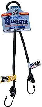 Oxford Bungee Standard Strap with Hardened Steel Hooks - Black, 32 Inch/800 mm