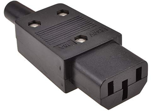 Rewireable CEI C13 Femelle en Ligne Femelle Adaptateur Fiche 10a 250V