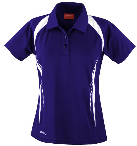 Spiro Womens/Ladies Sports Team Spirit Performance Polo Shirt (M) (Navy/White)