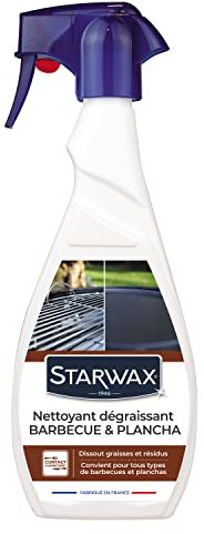 STARWAX Nettoyant dégraissant pour Plancha et Barbecue 500ML -Idéal pour dissoudre les graisses cuites et les dépôts huileux, Taille unique, Voir descriptif