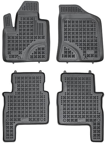 REZAW - PLAST Antirutschmatten Auto fußmatten passt für Hyundai Santa Fe II 2006-2012 Kompletter Schutz für Ihr Auto bei Allen Wetterbedingungen mit perfekt passenden Anti rutsch gummimatten