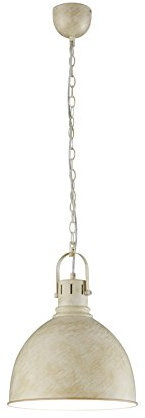 Trio Leuchten Vintage Retro Pendellampe weiß antik 300500127 E27