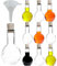 Viva Haushaltswaren Tulipano Lot de 10 Bouteilles en Verre avec Bouchon en liège 100 ML Entonnoir Ø 5 cm Inclus