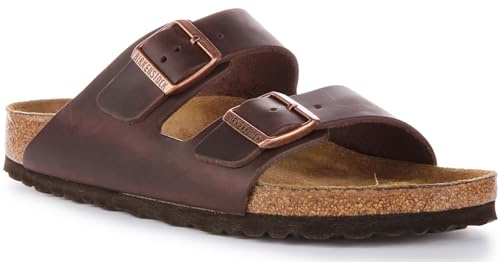 Birkenstock Classic ARIZONA Unisex-Erwachsene Pantoletten, Habana, 43 EU