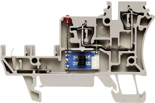 DIN Rail Mount Terminal Block, 2 Positions, 26 AWG, 14 AWG, 1.5 mm², Tension Clamp, 17.5 A