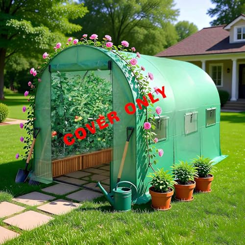 BIRCHTREE 3M(L) x 2M(W) x 2M(H) Polytunnel Greenhouse Pollytunnel Poly Polly Tunnel 3 Section Cover Only
