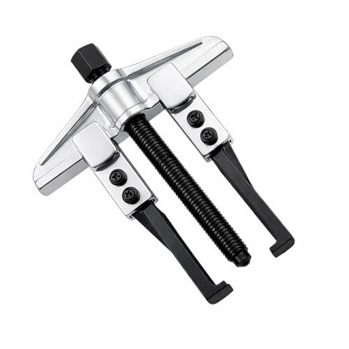 KATSU Two Jaw Gear Bearing Puller Ultra Thin Claws 200 x 150mm, Carbon Steel 2 Arms Special Thin Claws Car Engine Repair Belt Wheel Gear Bearing Extractor Removal Tool 45045005