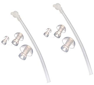 CareforYou 2 x Universal Sound Tube + 6 x Ear Plugs/eartips/Domes for BTE Hearing Aids